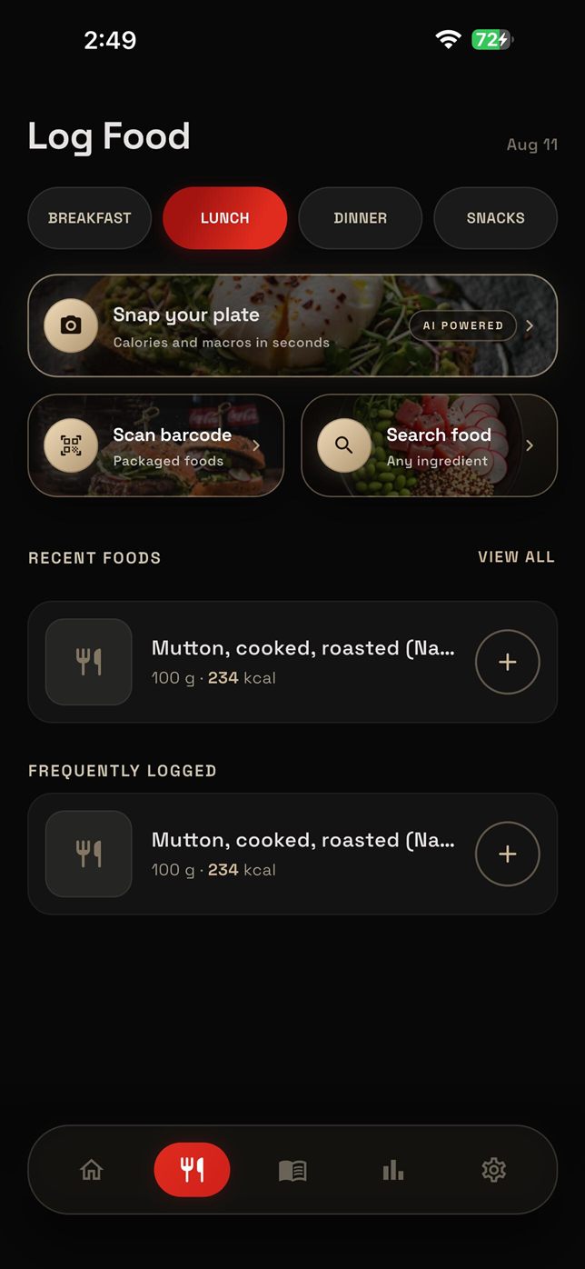 NotHungry reading a meal from a photo